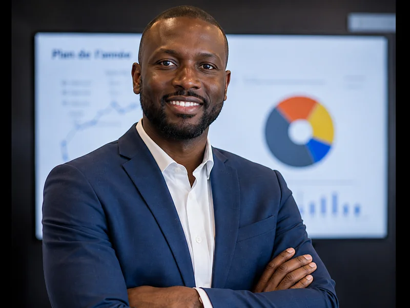 Phase d'optimisation : consultant devant le tableau de bord des résultats du projet
